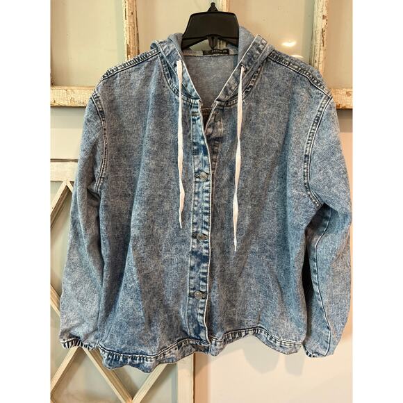 SHEIN size 2X denim hooded jacket - Picture 1 of 4